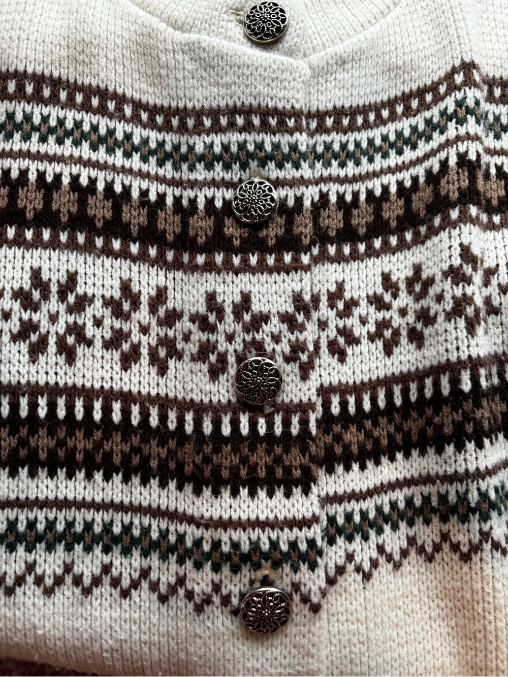 Vintage Jersild Nordic Knit Cardigan - M